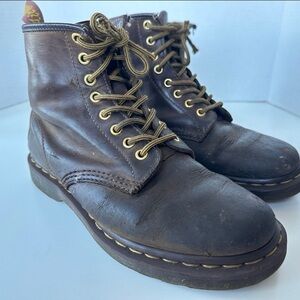 Brown Dr. Martens lace up boots
